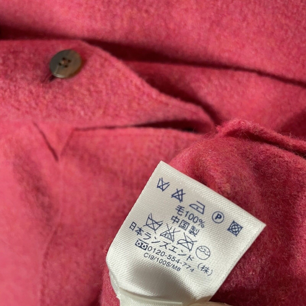 Lands End Womens Coat Boiled Wool Collared Button Front Jacket Size 14 Petite - Picture 9 of 12